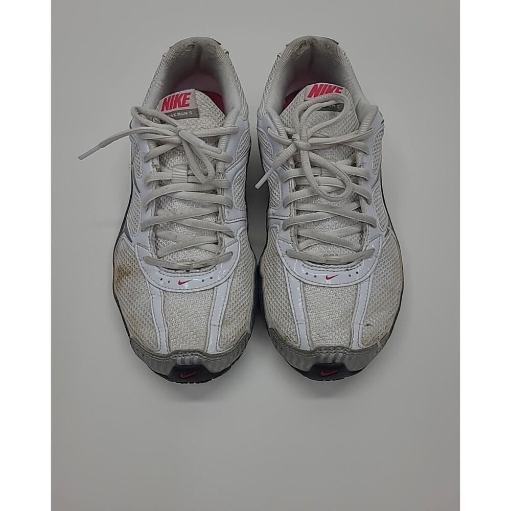 Nike Reax Run 5 Women's Size 8.5 White Metallic Silver Pink Athletic Shoes